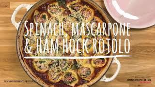 Spinach, Mascarpone and Ham Hock Rotolo Recipe | Olive
