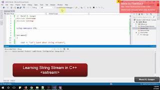 C++ String Stream or sstream basic usage