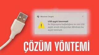 USB AYGIT TANINMADI Sorunu Kesin Çözüm Yöntemi!