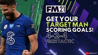 Target Man Scoring Goals With This 4-2-4 FM21 Tactic! | Best Football Manager 2021 Tactics