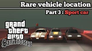 GTA SA 3 rare vehicle location part 3 (Sport car edition)