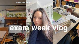 STUDY VLOG exam week, coffee shops & college