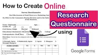 Google Forms | How to create Online Survey/questionnaire using Google Forms