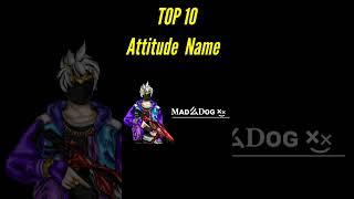 Top 10 Dangerous Names For Free Fire | Top 10 Attitude Names