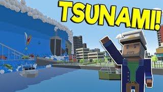 MASSIVE TSUNAMI CRASHES THROUGH CITY! - Tiny Town VR Gameplay - Oculus Rift Game