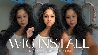 28 INCH DEEP WAVE LACE FRONT WIG INSTALL | AMAZON WIG | BEGINNER TUTORIAL | STEP-BY-STEP