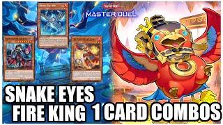 SNAKE EYES FIRE KING | ALL 1 CARD COMBOS! (Guide)