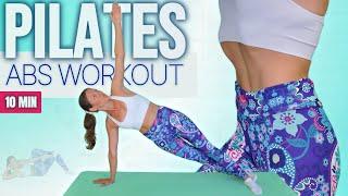 10 MIN ABS WORKOUT At Home | Hourglass PILATES | Flat Stomach, No Equipment