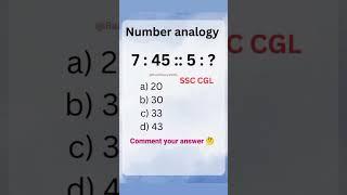 Math reasoning questions| ssc cgl | #shorts #reasoning #cgl #trending