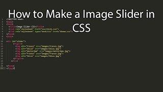 How to create a Image Slider in CSS