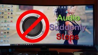 Windows 10 Audio suddenly stopped or went Mute Fix