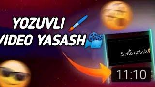 Yozuvli video yasash // Qora fonli video yasash