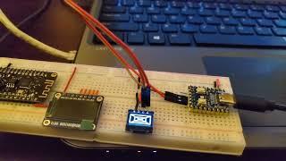 64x32 i2c OLED display using micro Python running on Rasberry PI zero