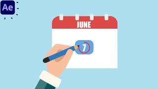 Mark on Calendar Animation in After Effects Tutorials