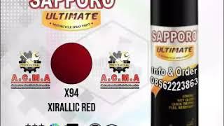 CAT PILOX SAPPORO ULTIMATE XIRALLIC RED X94 WARNA UTAMA TAHAP 2