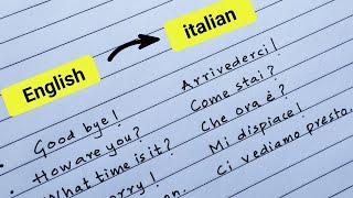 Learn Italian from english.