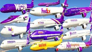 GTA V: Best Every Purple Airplanes Best Extreme Longer Crash and Fail Compilation