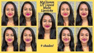 MyGlamm LIT Liquid Matte Lipstick Review and Swatches on Dusky/Brown skintone - NC45