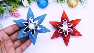 DIY Snowflakes for Christmas Decorations️Short Ideas for Christmas Decoration