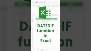 How to calculate Age in Excel? (DATEDIF function) | Calculate age from Date of Birth #shorts #excel