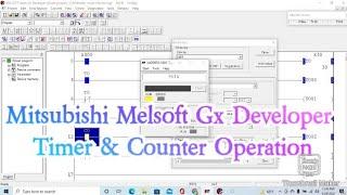 Mitsubishi Melsoft Gx Developer Timer & Counter Operation FxCpu Plc Programming