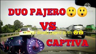 Duo Pajero VS Captiva Diesel - Tol Merak Jakarta - Captiva Diasepin Duo Pajero??