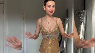 [4K] Home Cleaning & Try On Haul 2025 | Wiping Down the Wardrobe in a Transparent Lace Dress