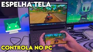 Como ESPELHAR E CONTROLAR TELA do celular no PC (Grátis e sem Delay)