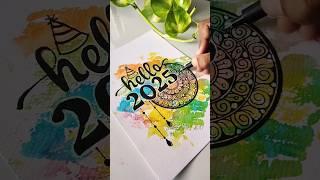 New year mandala art  #art #shortsvideo #2025 #newyear #mandala #drawing #colors #diy