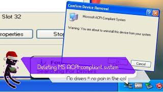 What happens if you uninstall acpi.sys?