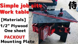 Milwaukee tools PACKOUT Mods / DIY Work Table / Circular Saw & Router Track Guide Rail