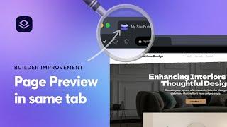 Builder Improvement: Page Preview Behaviour