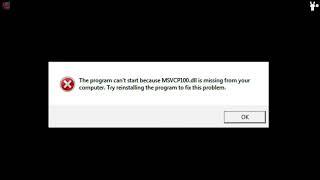 How to fix MSVCP100.dll missing error EASY