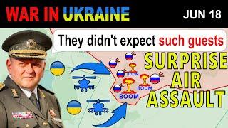 18 Jun: BREAKTHROUGH: 2 Ukrainian Helicopters WREAK HAVOC on a Russian Base | War in Ukraine