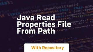 java read properties file from path