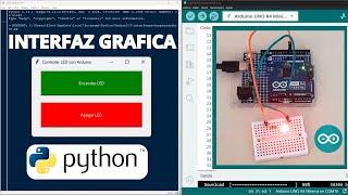 Python Crear Interfaz Gráfica con TKinter Controla un LED con Python y Arduino