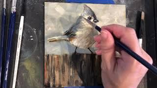 How to paint a bird Painting a Titmouse with Krista Eaton