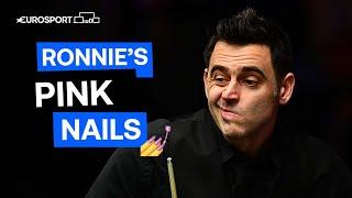 Why are Ronnie O'Sullivan's nails pink? | Eurosport Snooker