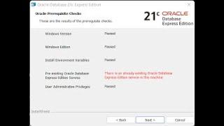 Oracle Fix - there is an already existing oracle database service in this machine