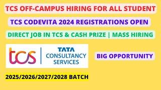 TCS Off Campus Hiring 2024 | TCS CodeVita |Any Student Eligible