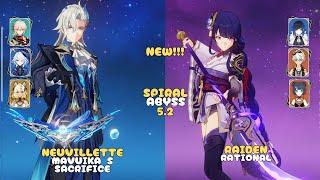 Neuvillette Mavuika´s Sacrifice &  Raiden Rational / ABYSS 5.2 5.3 / Floor 12 - 9⭐ / Genshin Impact