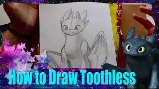 How to Draw TOOTHLESS from Dreamwork's How to Train Your Dragon - @dramaticparrot