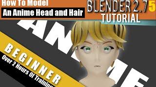 How To Model A Female Anime Head and Hair In Blender 2.75a