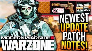 WARZONE: All NEW UPDATE PATCH NOTES & Gameplay Changes! New Mastery Camo, FREE REWARDS, & More!