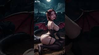 4K / Succubus cosplay #1 / ai art lookbook