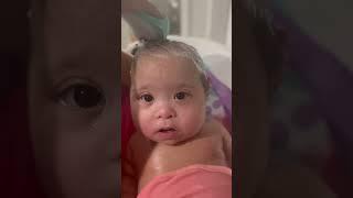 Preemie baby bath time #baby #cutebaby #preemie #babies #cute #babyshorts #preemiebaby #shortvideo