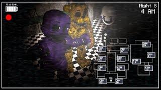 FNAF 2 in REAL TIME ll Purple Guy & Gray Puppet vs Golden Freddy SFM Animation (fanmade)