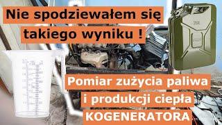 Kogeneracja 013: Nie spodziewałem się! Test zużycia paliwa i produkcji ciepła bez obciążenia.