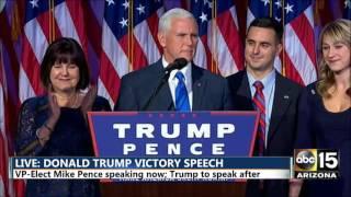 FULL: Mike Pence Victory Speech - Election night 2016