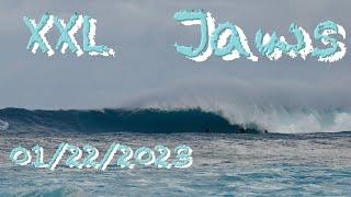 Surfing JAWS giant-size surf / Maui